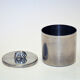 Norwegian Pewter lid box with bear knob by PA Lie, Oslo 1950s