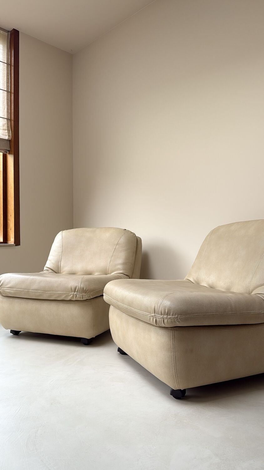 Set of two imitation leather armchairs by Jo Otterpohl for COR