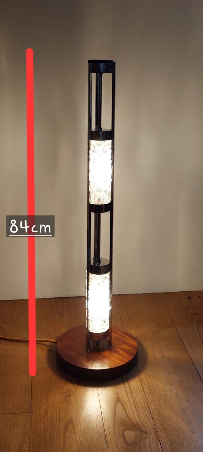Vintage stainless steel floor lamp