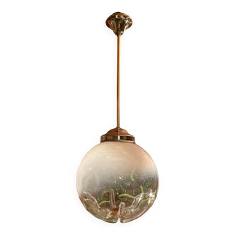 Suspension en verre de Murano "Mazzega", années 70