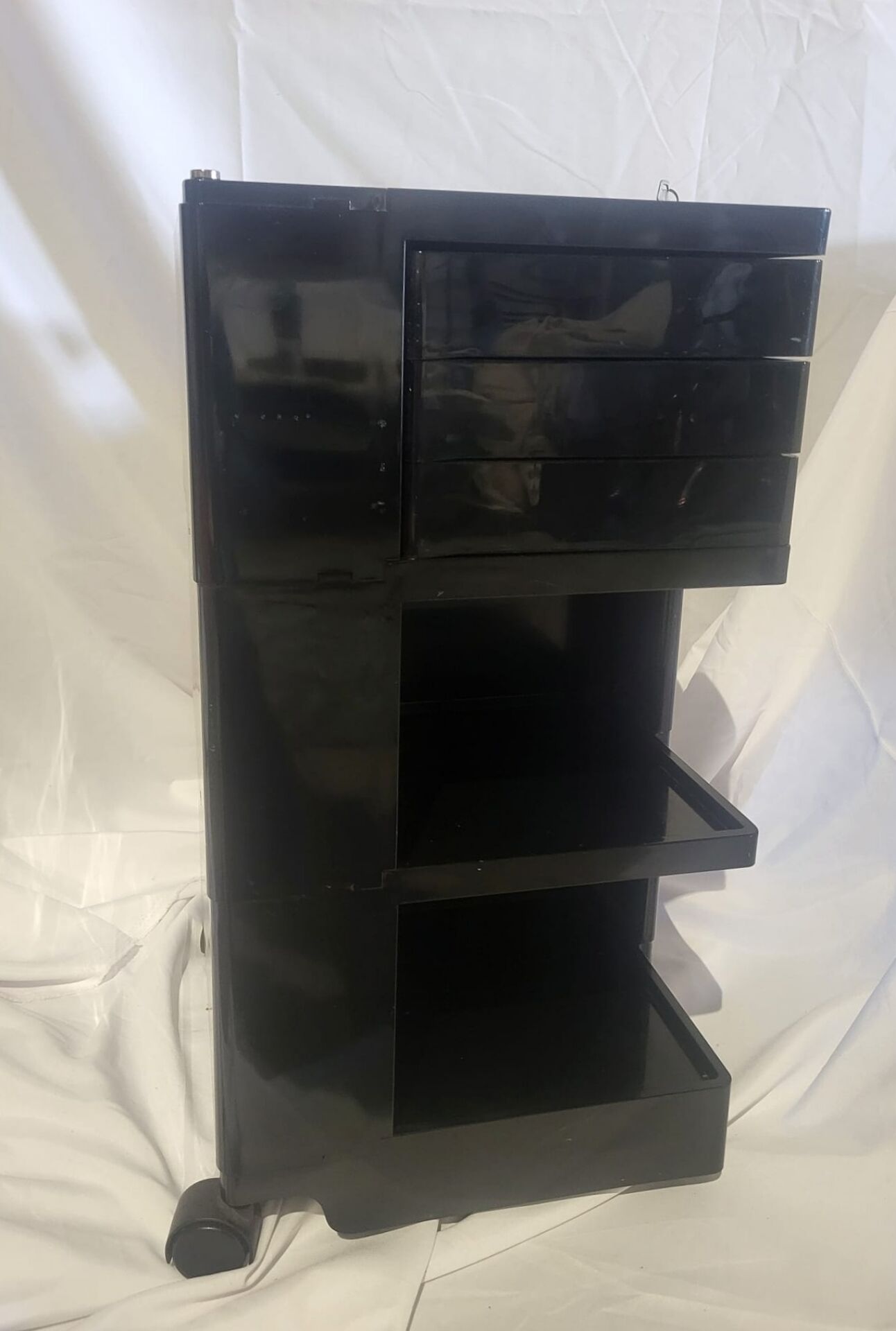Early edition boby troley joe colombo bieffeplast black 1970