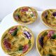 8 cups bowls + salad bowl vintage barbotine fruit sarreguemines