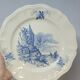 8 Grandes Assiettes Plates Vintage Sarreguemines Flandre Et Surrey Décor Bl