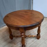 Round wooden coffee table