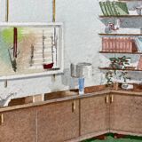 Interior designer study 60s - Jean PRUD'HOMME-BÉNÉ