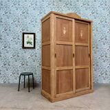 Large Art Deco wardrobe with sliding doors (renovated)