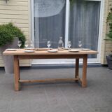Solid oak farmhouse table