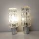 Pair of chrome wall lights
