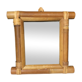 Vintage bamboo mirror