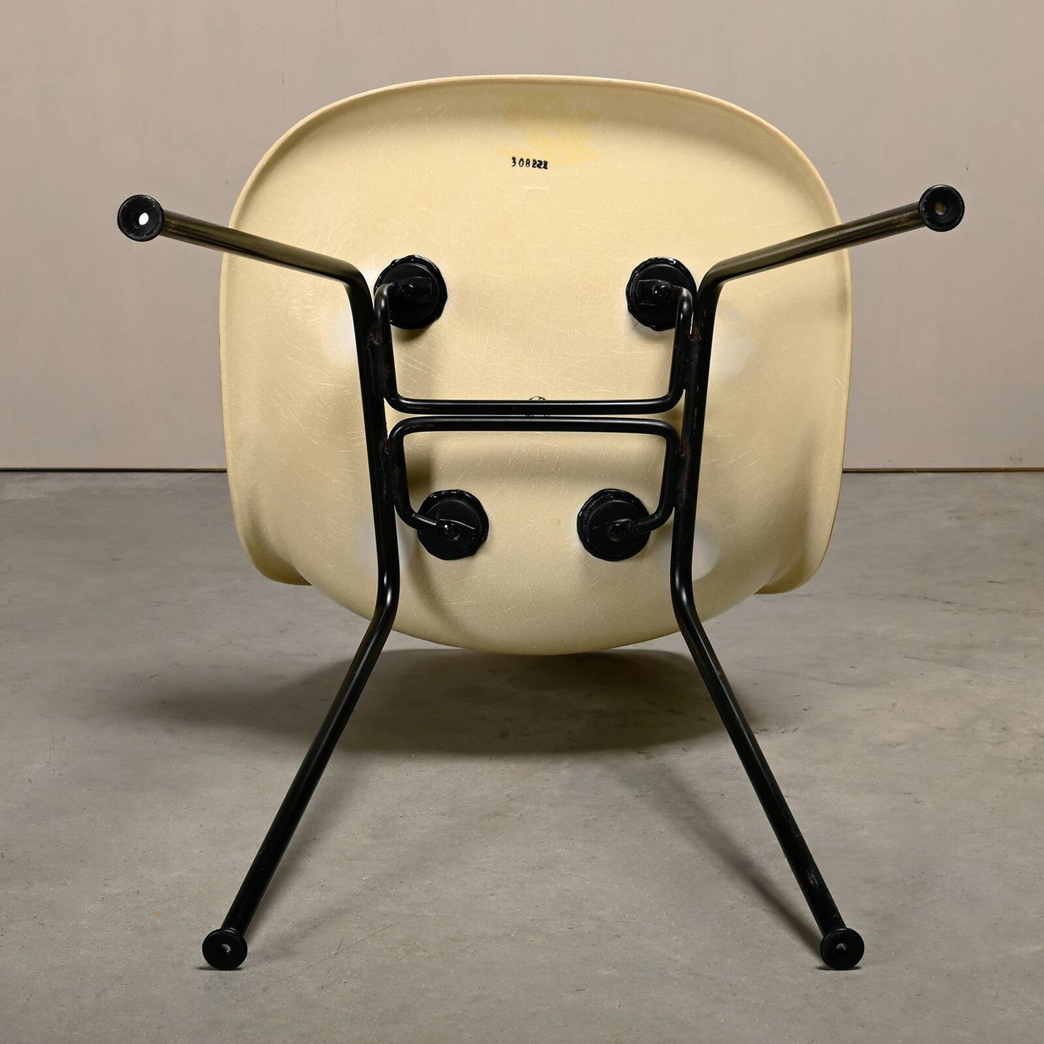 Ensemble de chaises d'appoint en fibre de verre Charles & Ray Eames DSX multicolores pour Herman Mi