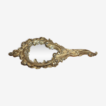 Bronze hand-facing mirror 29x12cm