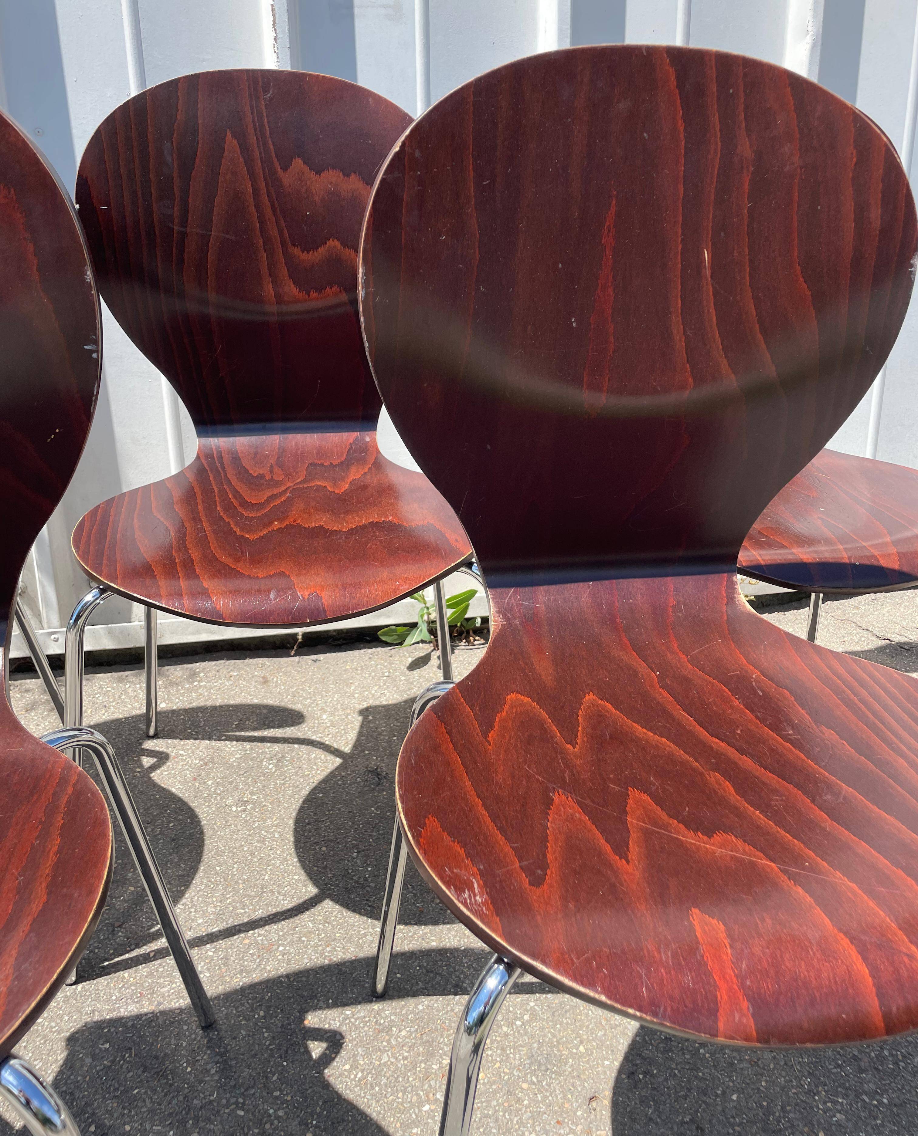 Set of 5 TON bistro chairs