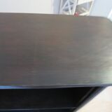 Rare vintage bar cabinet shelf wood woven rattan 80s retro