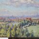 Georges Duvillier landscape "Between town and countryside" oil on canvas signed