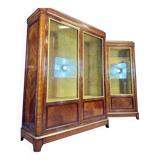 Pair of Louis XVI Style Marquetry Display Cabinets, 19th Century