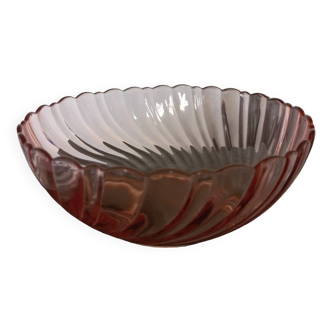 Arcoroc pink glass salad bowl