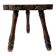 Rare Old Tripod Milking Stool Carved Solid Wood Popular Art