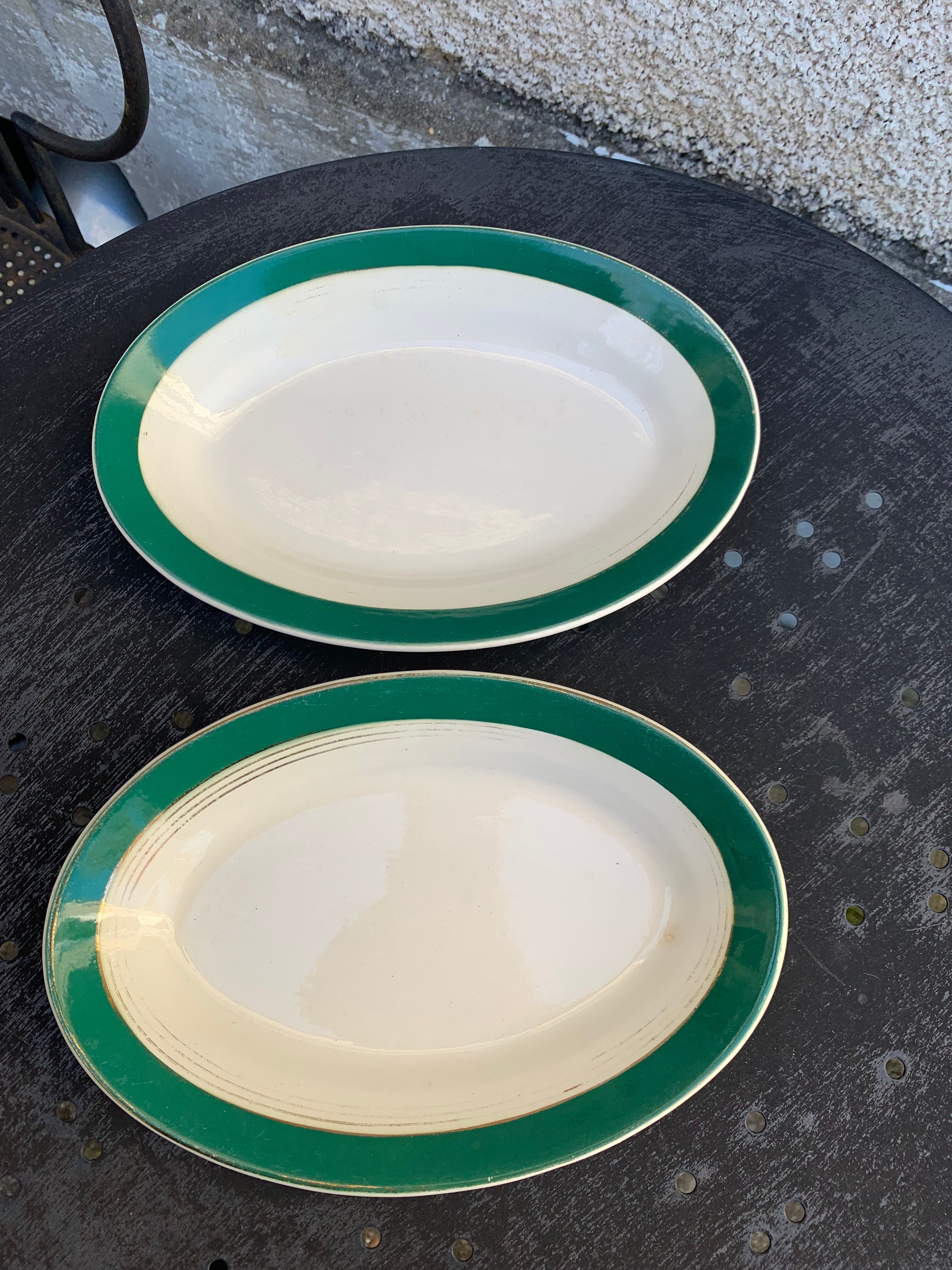 Set of two serving dishes Digoin and Sarreguemines