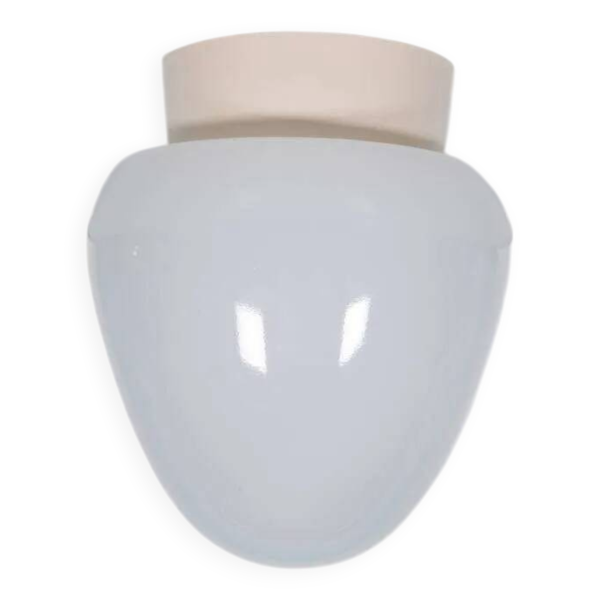 Vintage plafonnier opaline années 50 minimaliste