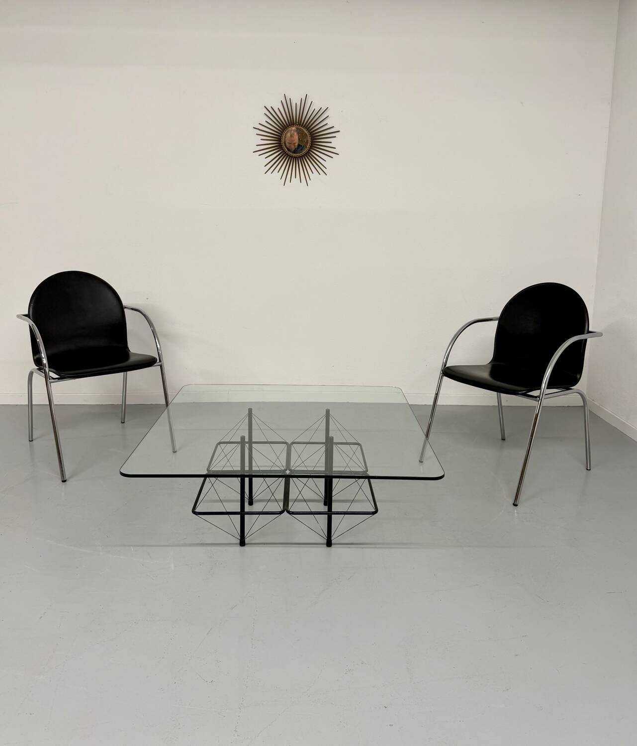 Vintage Italian architectural design coffee table from the 1970s
