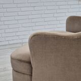 1970s, Danish 2 seater sofa, original condition, green furniture velour.