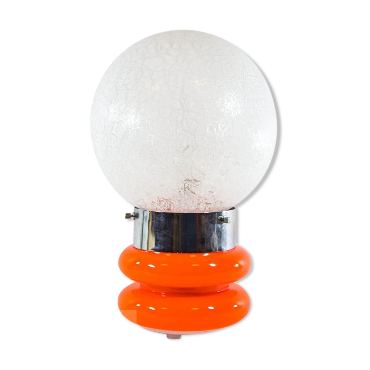 Orange glass base lamp 70s