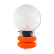Lampe base en verre orange années 70