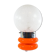 Lampe base en verre orange années 70