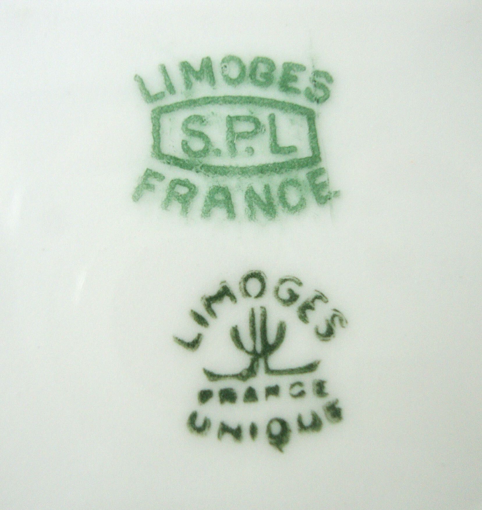 Set of 9 Limoges porcelain dessert plates