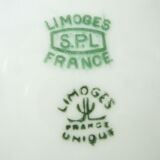 Set of 9 Limoges porcelain dessert plates