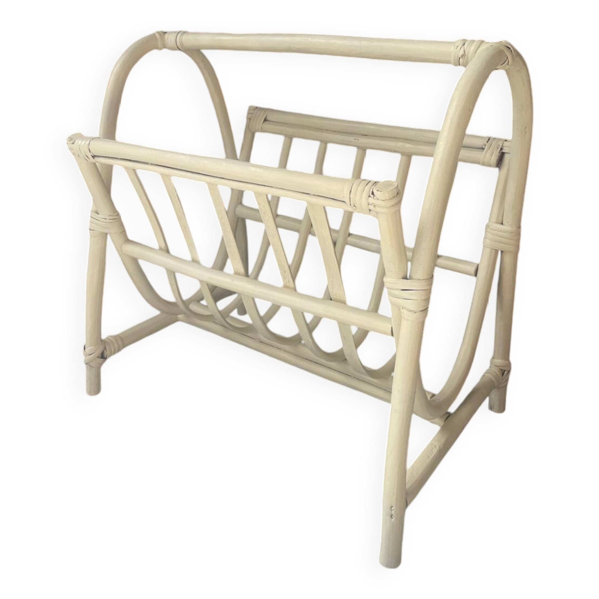Rattan magazine rack