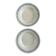 Set of 2 deep plates, ironstone LG Barreau.