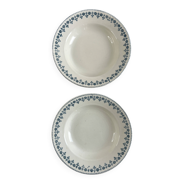 Lot de 2 assiettes creuses terre de fer LG Barreau