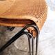 6 chaises rotin fer forgé vintage