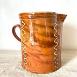 Provencal pitcher in glazed terracotta