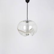 Clear Glass Pendants designed by Koch & Lowy, Germany, 1970s