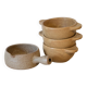 Set caquelon and 3 stoneware bowls