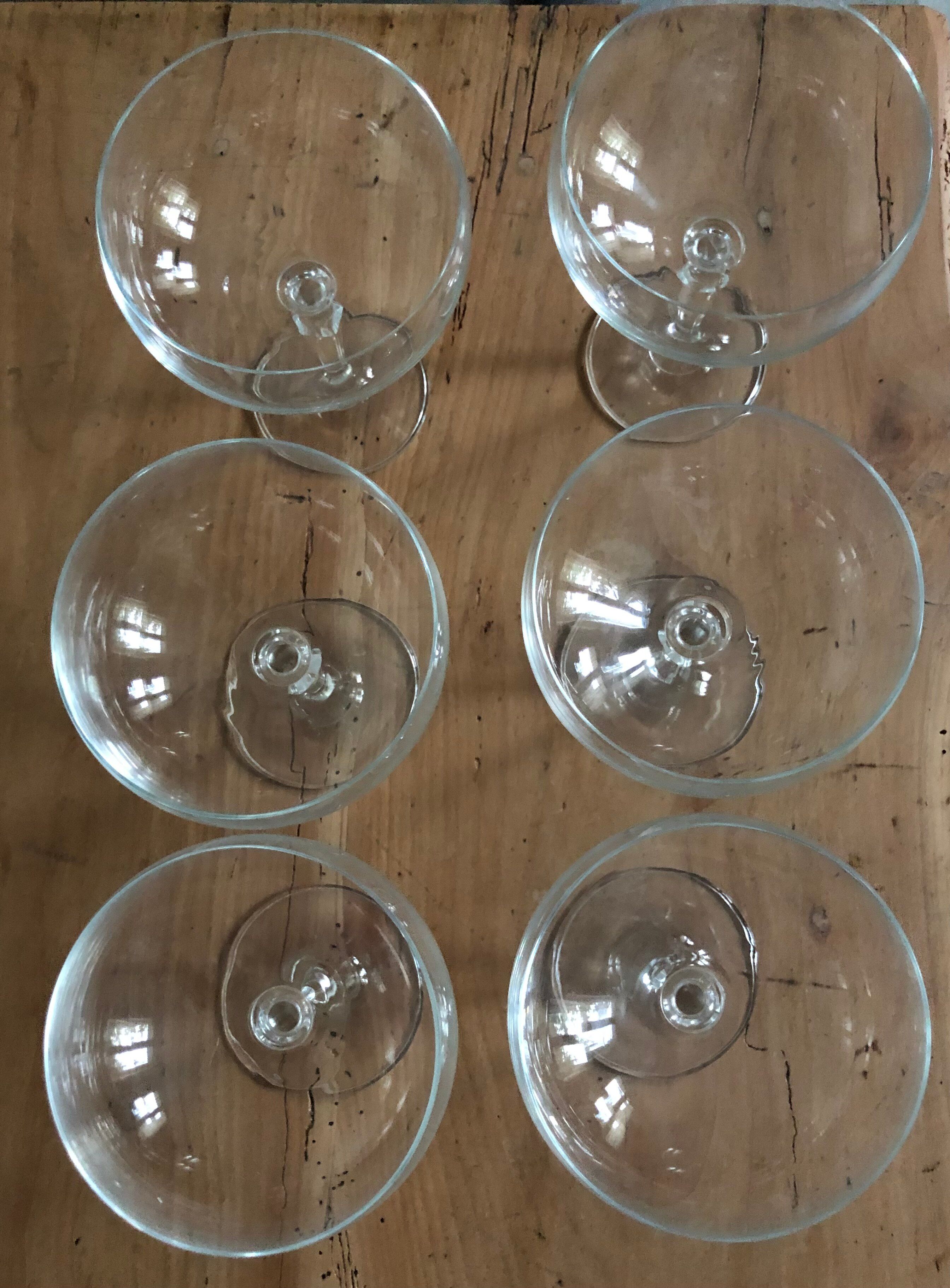 Bohemian crystal champagne cups