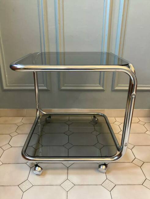 Table basse à double niveau des années 1970