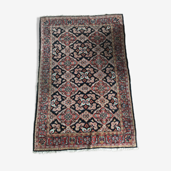 Tapis orientale bleu marine et rouge 200x130cm