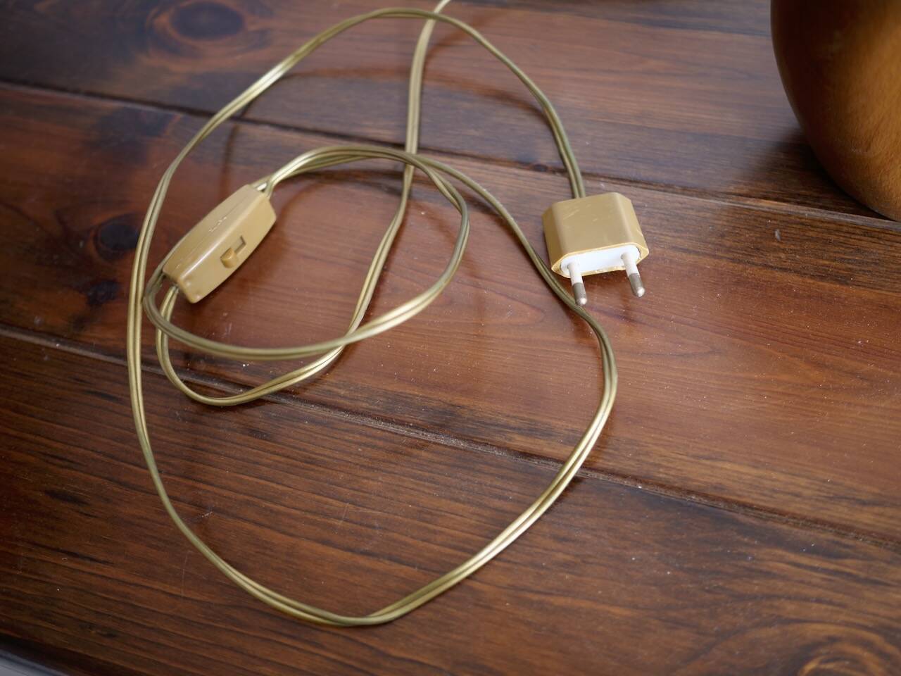 1960s free form wooden bedside lamp