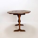 Foldable winemaker's table in solid oak - Ø 90cm