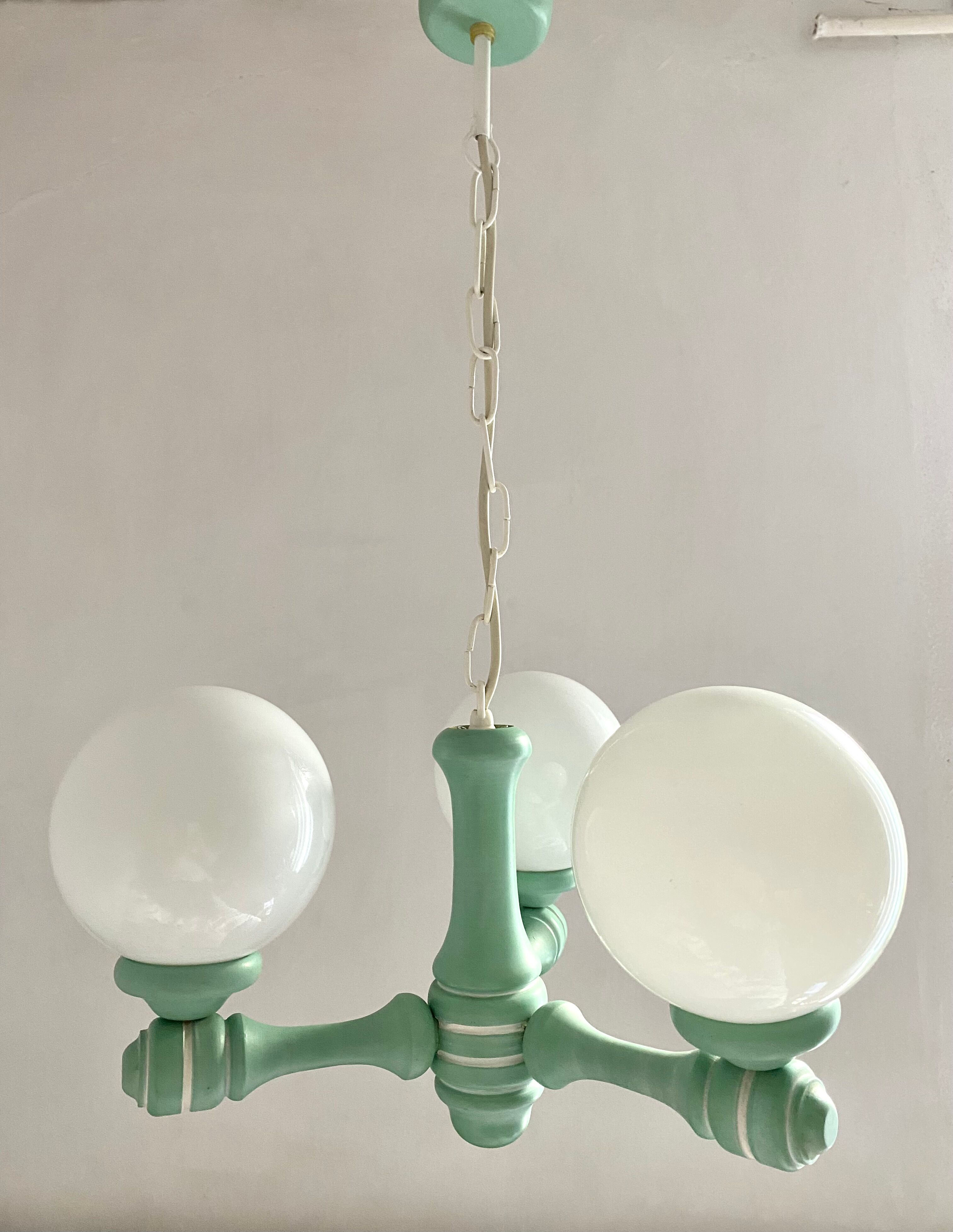 Lustre vintage globes années 80