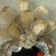 Venetian wall mirror in murano glass on wood 50s-60s