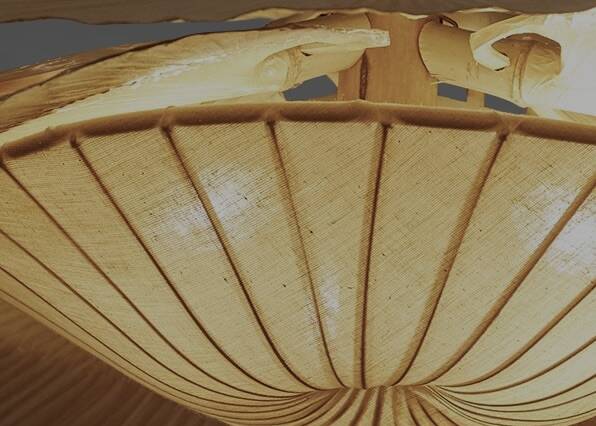 Rare Uchiwa Hana Chandelier by Ingo Maurer - Japanese Paper and Bamboo