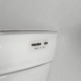 Pair of Murano Due white crystal wall lights, Italy, 1980s