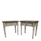 Pair of Louis XVI style bedside tables with patina