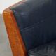 Set of 2.5-Seater Art Deco Sofas with Dark Blue Cowhide Leather