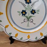 MBFA Pornic wall plate Hand painted Uranie model floral decoration