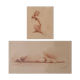 Jean Auguste Vyboud - Two Nude Life Studies